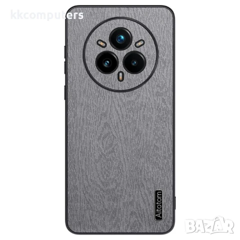 Realme 14 Pro 5G Удароустойчив Wood Texture PU Leather/ Coated PC TPU Кожен Калъф и Протектор, снимка 4 - Калъфи, кейсове - 50701530