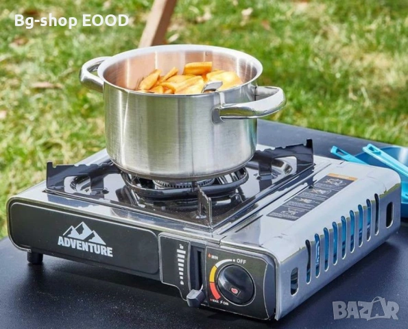 ПРОМО!! Туристически газов котлон 2в1, метален, 2100W, 34x28x11см, в куфар, снимка 4 - Котлони - 53992353
