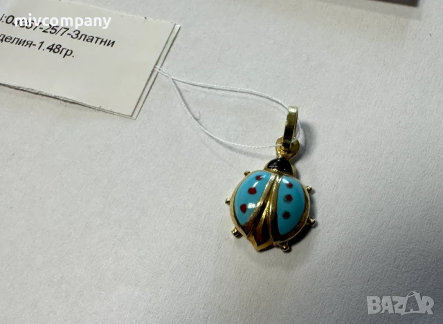 Златна Висулка 1.48гр , снимка 6 - Колиета, медальони, синджири - 50858697