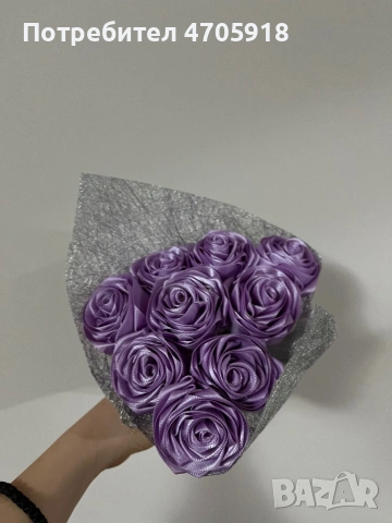 Сатенен букет , снимка 2 - Други - 53063387