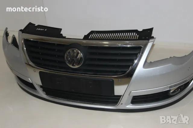 Предна броня VW Passat B6 (2005-2011г.) 3C0807221 / 3C0807217FGRU с отвори за парктроник, снимка 9 - Части - 48764173