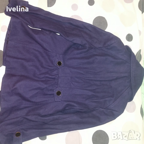 Късо дамско палто Express, двуредно закопчаване -цвят лилав, Хс