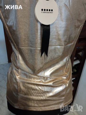 ДАМСКИ ТОП в цвят "розово злато", снимка 4 - Корсети, бюстиета, топове - 53949537