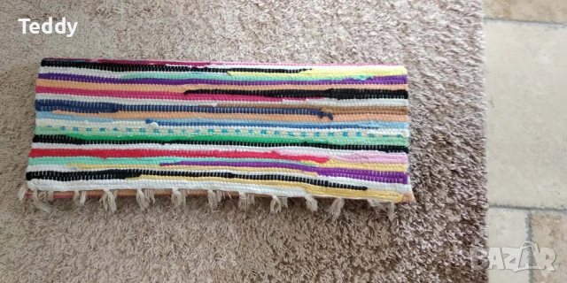 Ярка многоцветна пътека черга, ръчна изработка, снимка 6 - Килими - 53911859