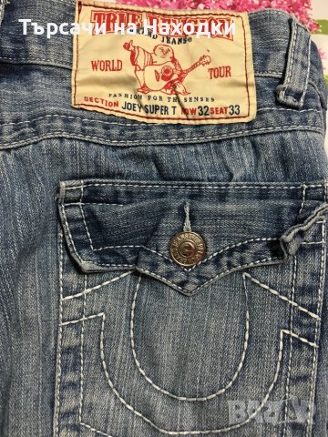 Мъжки дънки True Religion Joey Super T 32x33  Light blue Denim, снимка 4 - Дънки - 50827341