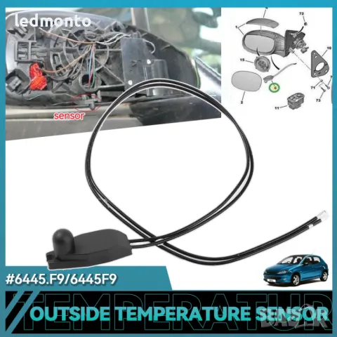 Външен температурен сензор 6445F9 – Съвместим с Peugeot, Citroen, Renault и Fiat