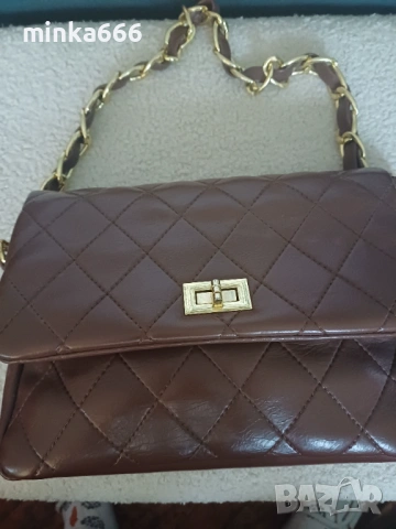 Кожена дамска чанта., снимка 3 - Чанти - 53244291