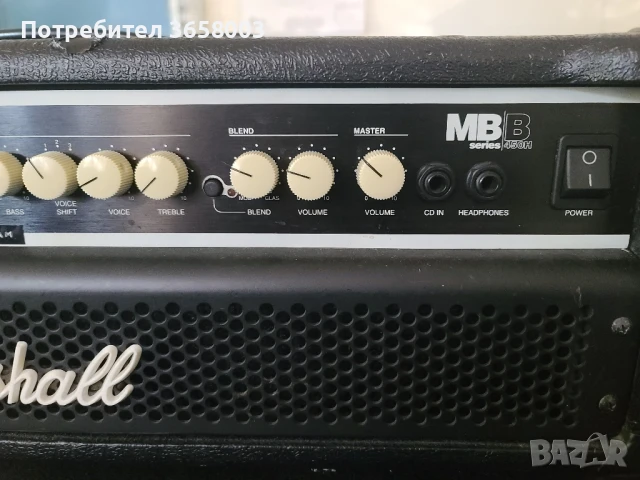 Marshall MB450H 450w хибриден усилвател за бас китара, снимка 5 - Китари - 49418686
