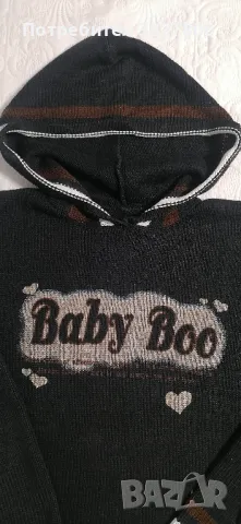 Плетен суичър черен, снимка 4 - Суичъри - 50259463