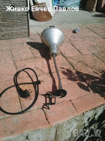 Стара индустриална лампа, снимка 1 - Антикварни и старинни предмети - 46398602