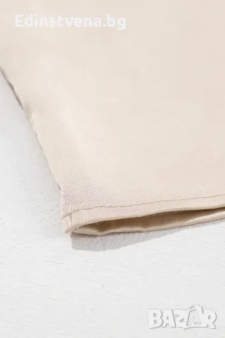 Дамски сатенен топ в цвят шампанско, снимка 8 - Корсети, бюстиета, топове - 50081790