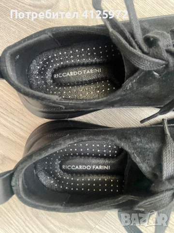 Спортно елегантни черни обувки/ маратонки, велур, размер 37,5, снимка 5 - Дамски ежедневни обувки - 50925500