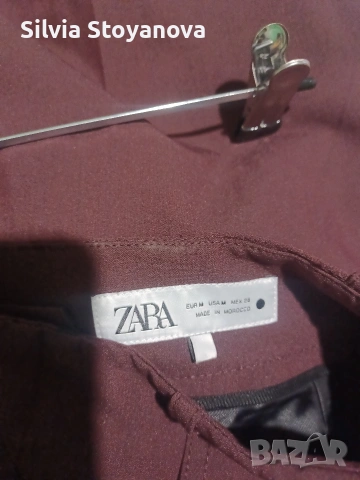 панталон бордо Zara , снимка 5 - Панталони - 53993939