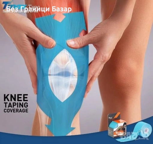 Нова спортна Кинезиологична лента 2 броя водоустойчива за мускули и стави, снимка 2 - Други - 53886954