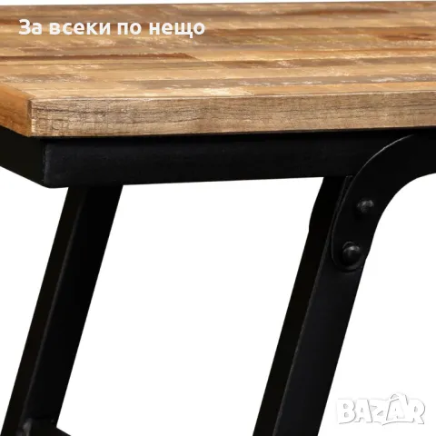 Пейка от регенерирано тиково дърво и стомана, 160х35х45 см Код P407, снимка 7 - Градински мебели, декорация  - 50057674