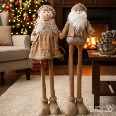Декоративни Коледни кукли „Баба Коледа“ и „Дядо Коледа“ – уют, топлина и празнично настроение с един, снимка 2 - Други стоки за дома - 52134189
