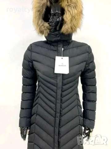 Moncler Дълго Зимно Дамско Яке С Качулка И Пух Монклер , снимка 3 - Якета - 52805369