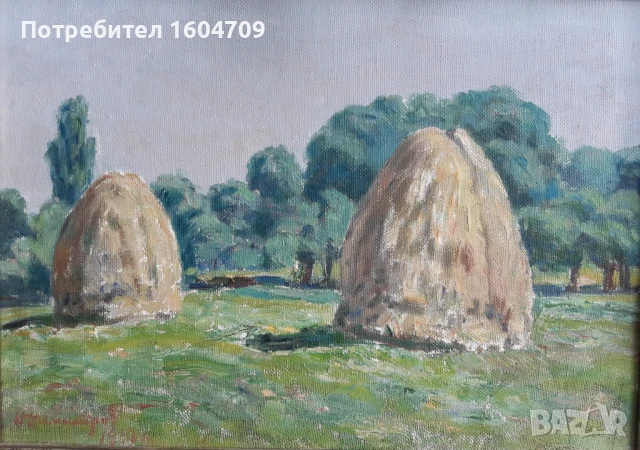 Стара картина Никола Димитров, снимка 6 - Картини - 50566199