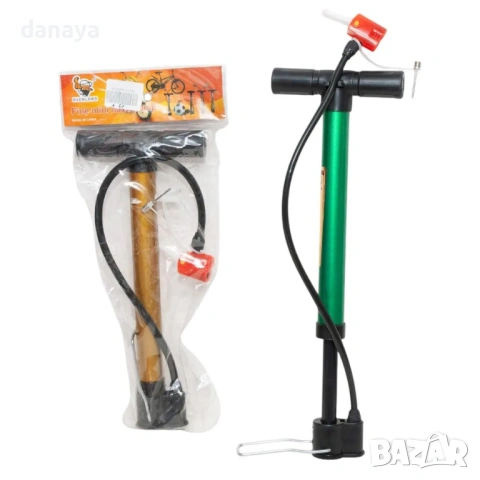 6479 Ръчна помпа за топки и велосипеди с маркуч и игла, 30 см