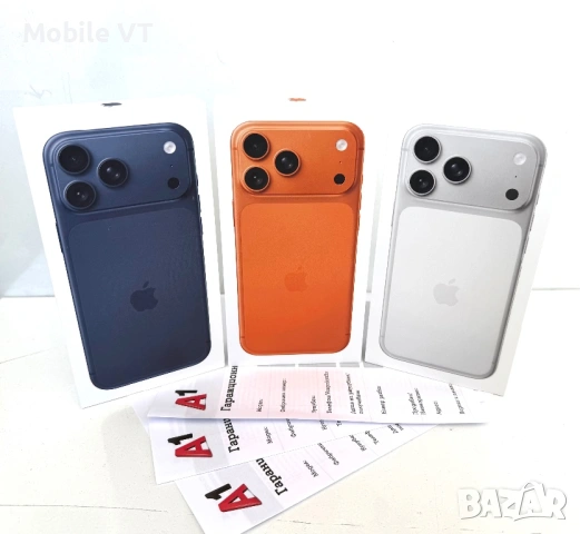 НОВ!iPhone 17 Pro Max 256GB Orange / Silver / Blue ГАРАНЦИЯ 24 Месеца!