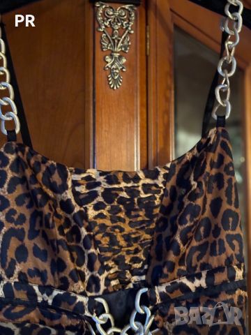Дълга коктейлна рокля в леопардов  принт Alchera, нова , снимка 5 - Рокли - 45797657