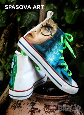 Ръчно рисувани кецове "Harry Potter", снимка 1