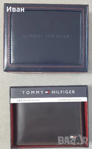 Нов, мъжки портфейл TOMMY HILFIGER – естествена кожа, тъмнокафяв, снимка 2 - Портфейли, портмонета - 45064744