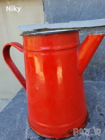 Емайлирана кана , снимка 2 - Антикварни и старинни предмети - 51730264