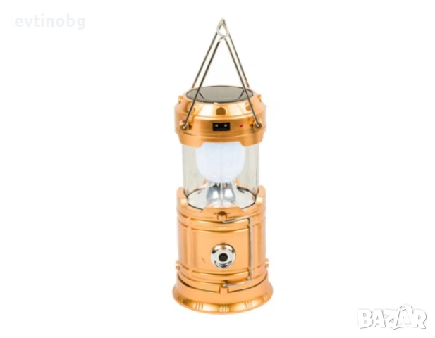 Къмпинг LED фенер, ABS, Соларно/USB зареждане, Златис SH-5800T, снимка 4 - Къмпинг осветление - 54105929