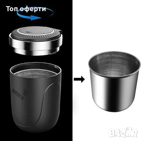 Пепелник за автомобил с диод 156, снимка 3 - Аксесоари и консумативи - 49336383