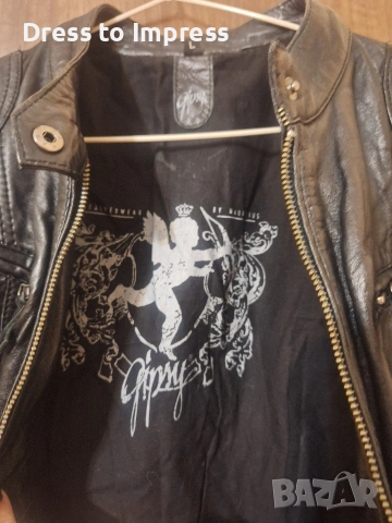 Дамско яке Jipsy Естествена кожа М, снимка 3 - Елеци - 52174619