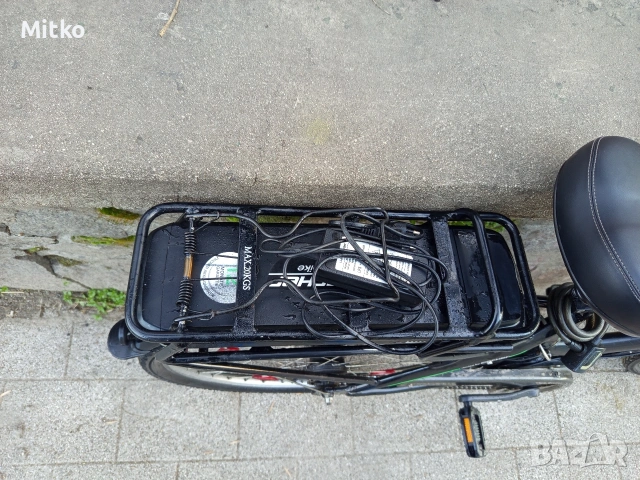 28 цола електрически алуминиев велосипед с 7 скорости усилени капли амортисьори предни като нов , снимка 13 - Велосипеди - 53725728