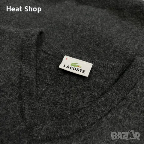 Дамска вълнена блуза Lacoste Wool V-Neck Sweater, снимка 3 - Блузи с дълъг ръкав и пуловери - 48605746