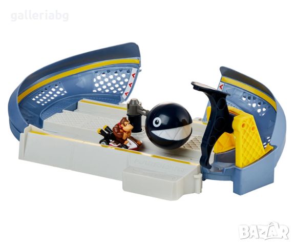 Hot Wheels - Супер Марио колички, комплект писта с количка, Chain Chomp Track Set, снимка 3 - Коли, камиони, мотори, писти - 45149991