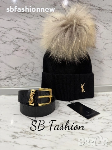 YSL шапка с много голям пух, снимка 6 - Шапки - 53217333