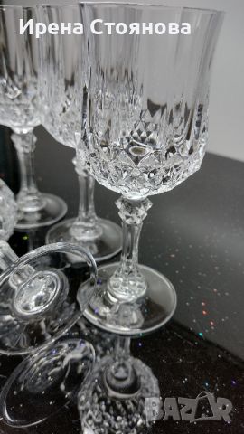 Cristal D’ Arques. 5 броя кристални чаши за ракия/аперитив, оловен кристал, 120 мл, снимка 5 - Чаши - 46037195