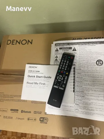  Denon AVR-X1100W - Bluetooth Wi-Fi USB 7.2 HDMI 4K ресивър за домашно кино, снимка 4 - Ресийвъри, усилватели, смесителни пултове - 49541157