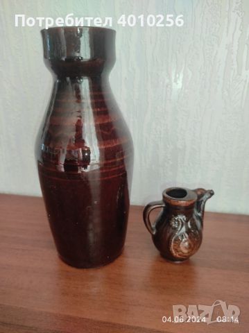 Гледжосани керамични вази от 70-те, снимка 1 - Антикварни и старинни предмети - 46056995