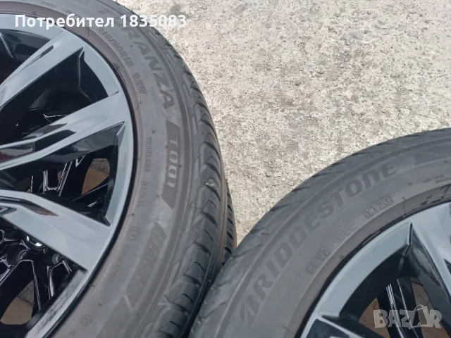 Лети джанти 18ки 5х112 VW + летни гуми 215/50/18 Bridgestone, снимка 17 - Гуми и джанти - 49091282