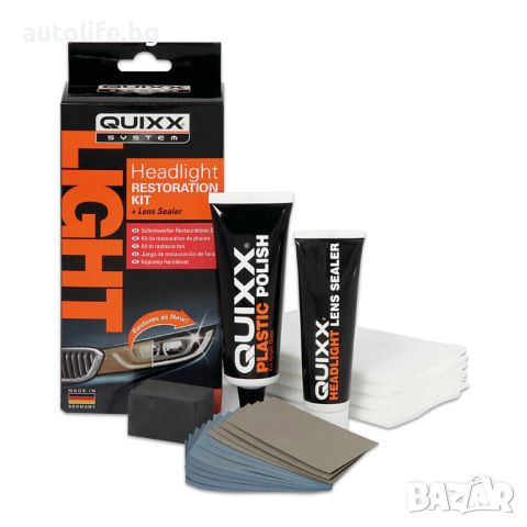 Quixx Комплект за възстановяване полиране на фарове и халогени, снимка 1 - Аксесоари и консумативи - 45726140
