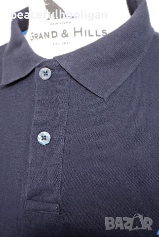 U.S.POLO ASSN Premium Cotton - Мъжка  черна тениска с яка размер L, снимка 6 - Тениски - 46798686