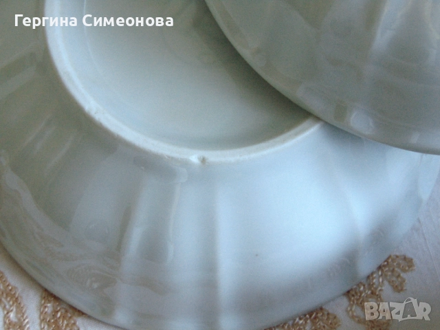 Шест купички стар български порцелан, снимка 9 - Чинии - 52775394