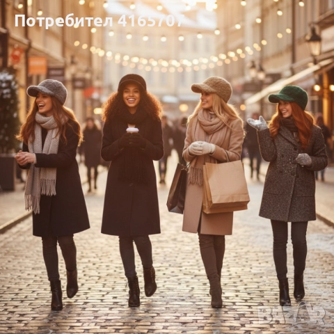 Топла дамска шапка с козирка – зимен пухкав модел, снимка 9 - Шапки - 52665539