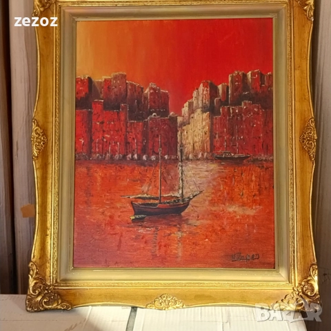 Авторска картина "Червеният град"