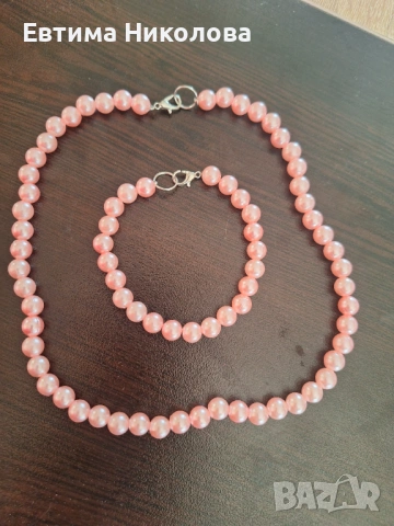 Ръчно изработен перлен сет, снимка 2 - Бижутерийни комплекти - 53808547