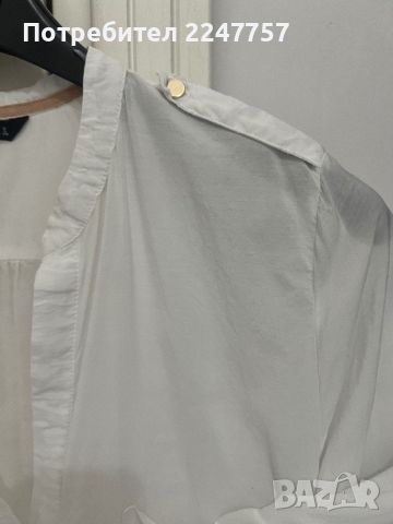 Бяла риза Zara размер S, снимка 3 - Ризи - 46006111