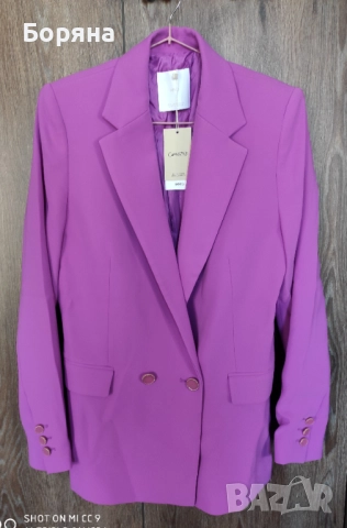 Mango нов с етикет дамски блейзър сако в разкошен цвят орхидея, снимка 3 - Сака - 52815924