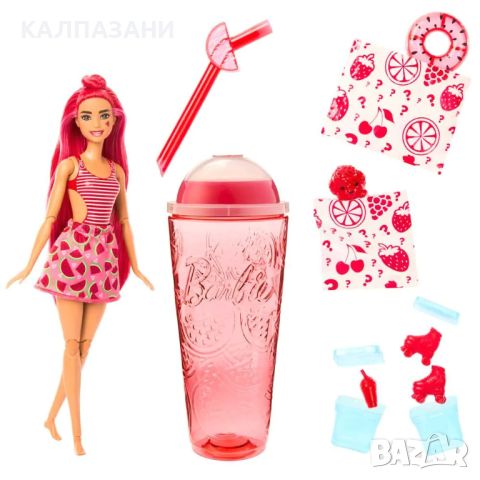 Barbie® Pop Reveal™ Кукла с аромат на диня в чаша HNW41, снимка 2 - Кукли - 46099161