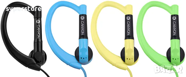 Слушалки с микрофон Canyon CNS-SEP1B, спортни, черни, тапи за уши, In-earphone , снимка 4 - Слушалки, hands-free - 49631179
