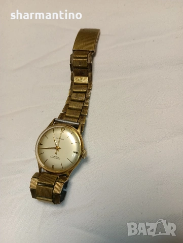 Trumpf позлатен 17 кристала часовник, снимка 5 - Мъжки - 53459718